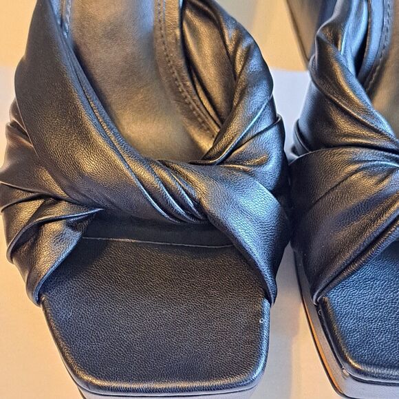 Sam Edelman Circus NY Marianna Sandal Black Slide Block Heel Vegan Womens Sz 8 - Picture 13 of 16